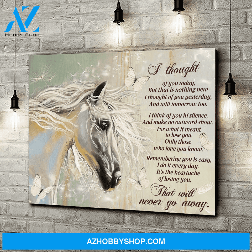 Eviral Store Horse Butterfly Canvas Wall Art Wall Decor – I Thought Of You Today Poster 2010