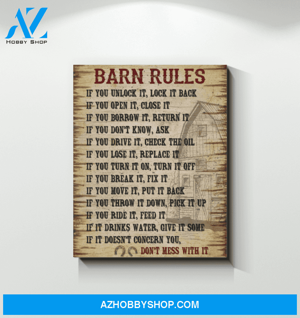 Horse Canvas Barn Canvas Full Size Canvas Barn Rules