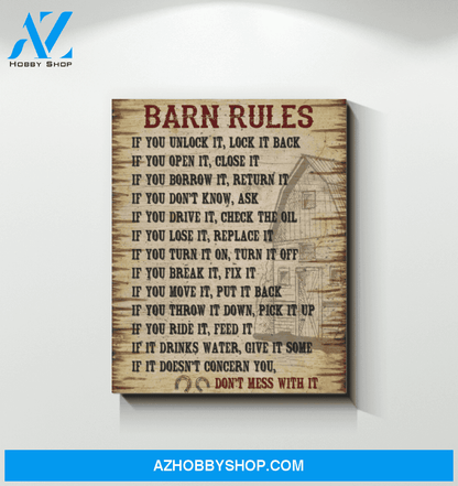 Horse Canvas Barn Canvas Full Size Canvas Barn Rules