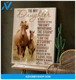 Horse Canvas To my daughter Wall Art Decor