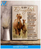 Horse Canvas To my daughter Wall Art Decor