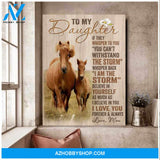 Horse Canvas To my daughter Wall Art Decor