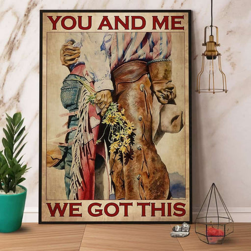 Horse Couple You And Me We Got This Paper Poster No Frame Matte Canvas Wall Decor