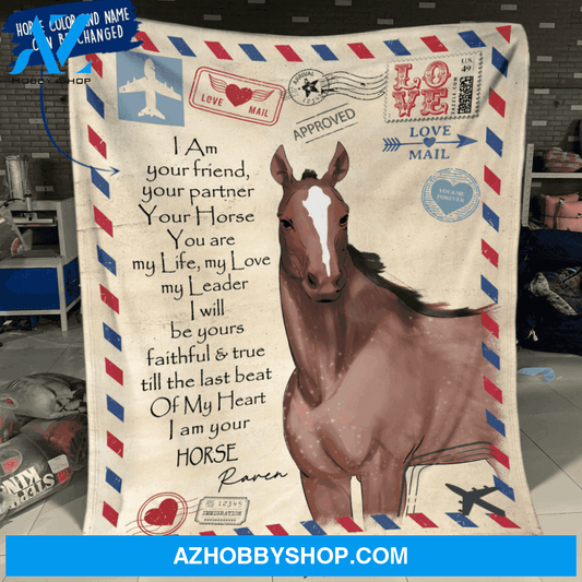Personalized Horse Custom Fleece Blanket - I am Your Friend, Your Partner ...
