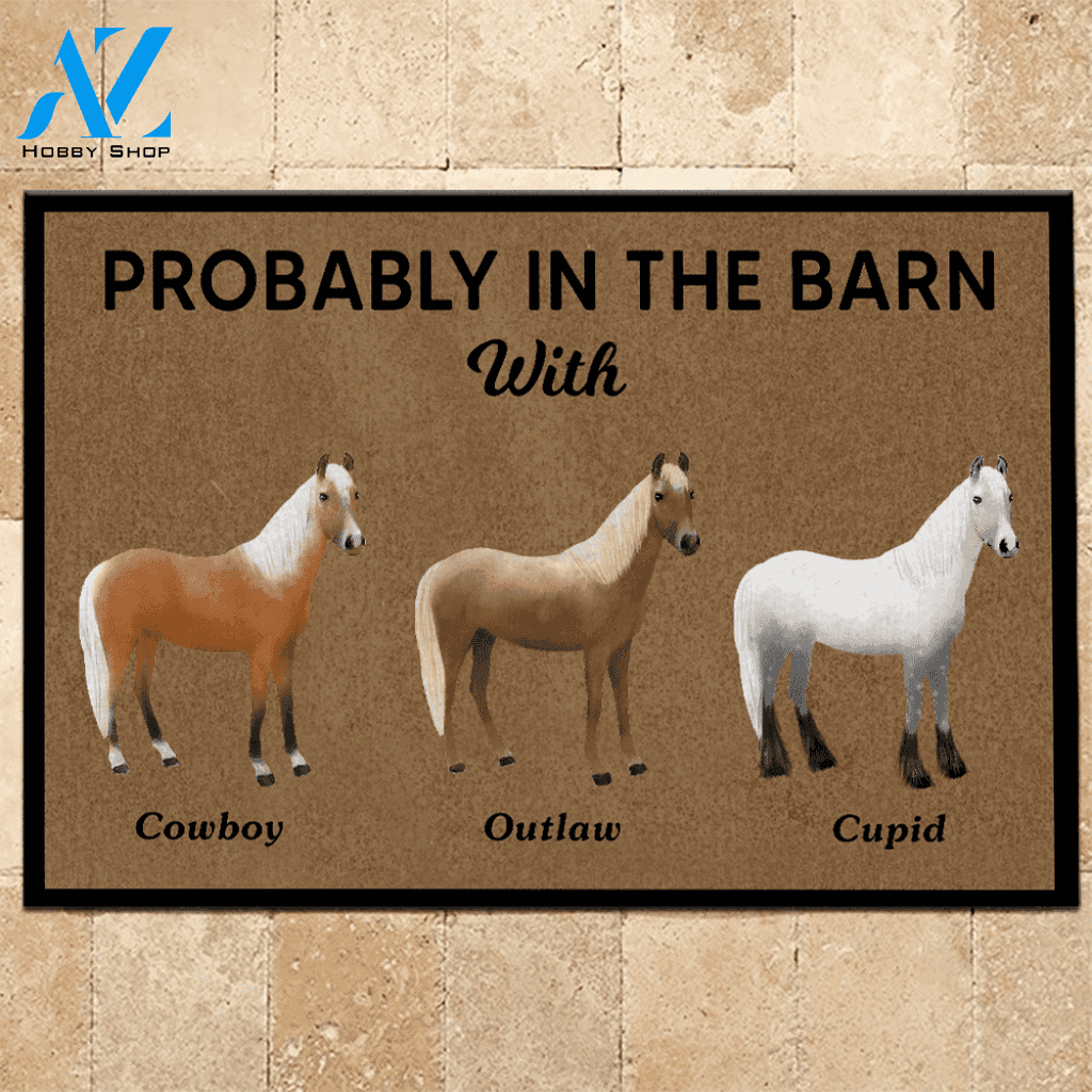 Horse Doormat Customized Probably In The Barn With | WELCOME MAT | HOUSE WARMING GIFT