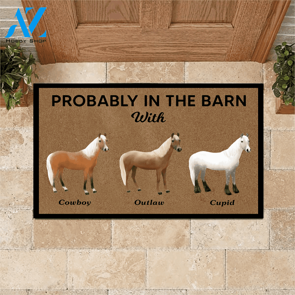 Horse Doormat Customized Probably In The Barn With | WELCOME MAT | HOUSE WARMING GIFT