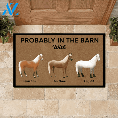 Horse Doormat Customized Probably In The Barn With | WELCOME MAT | HOUSE WARMING GIFT