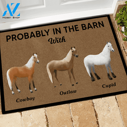 Horse Doormat Customized Probably In The Barn With | WELCOME MAT | HOUSE WARMING GIFT