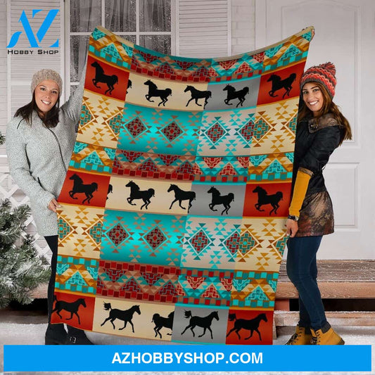 Horse Fabric Fleece Blanket