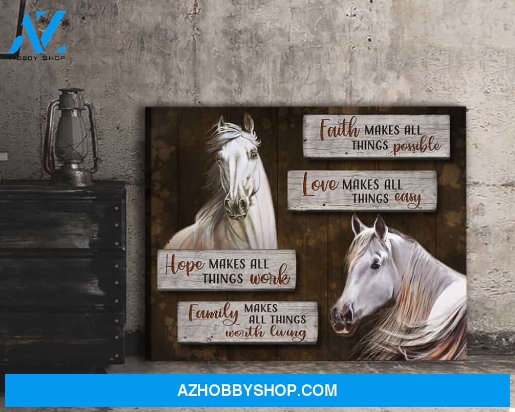 Horse Faith makes all things possible Canvas Wall Art Decor