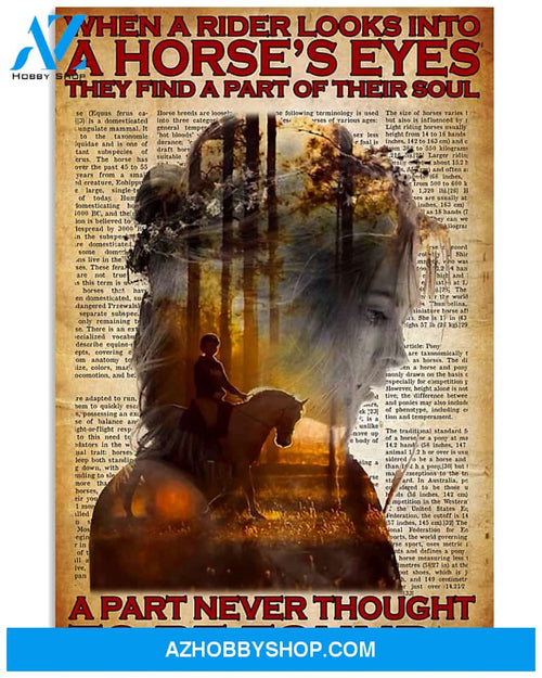 Horse Girl Poster They Find A Part Of Their Soul Wall Decor