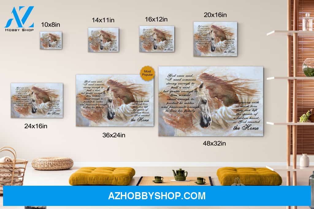 Horse God Once Said Canvas Print Wall Art - Matte Canvas