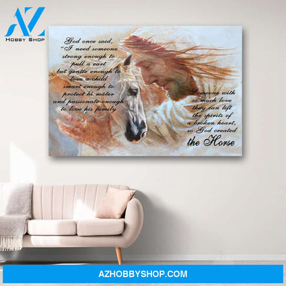 Horse God Once Said Canvas Print Wall Art - Matte Canvas