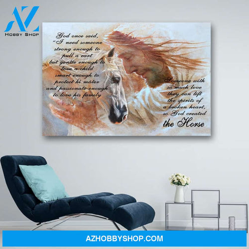 Horse God Once Said Canvas Print Wall Art - Matte Canvas