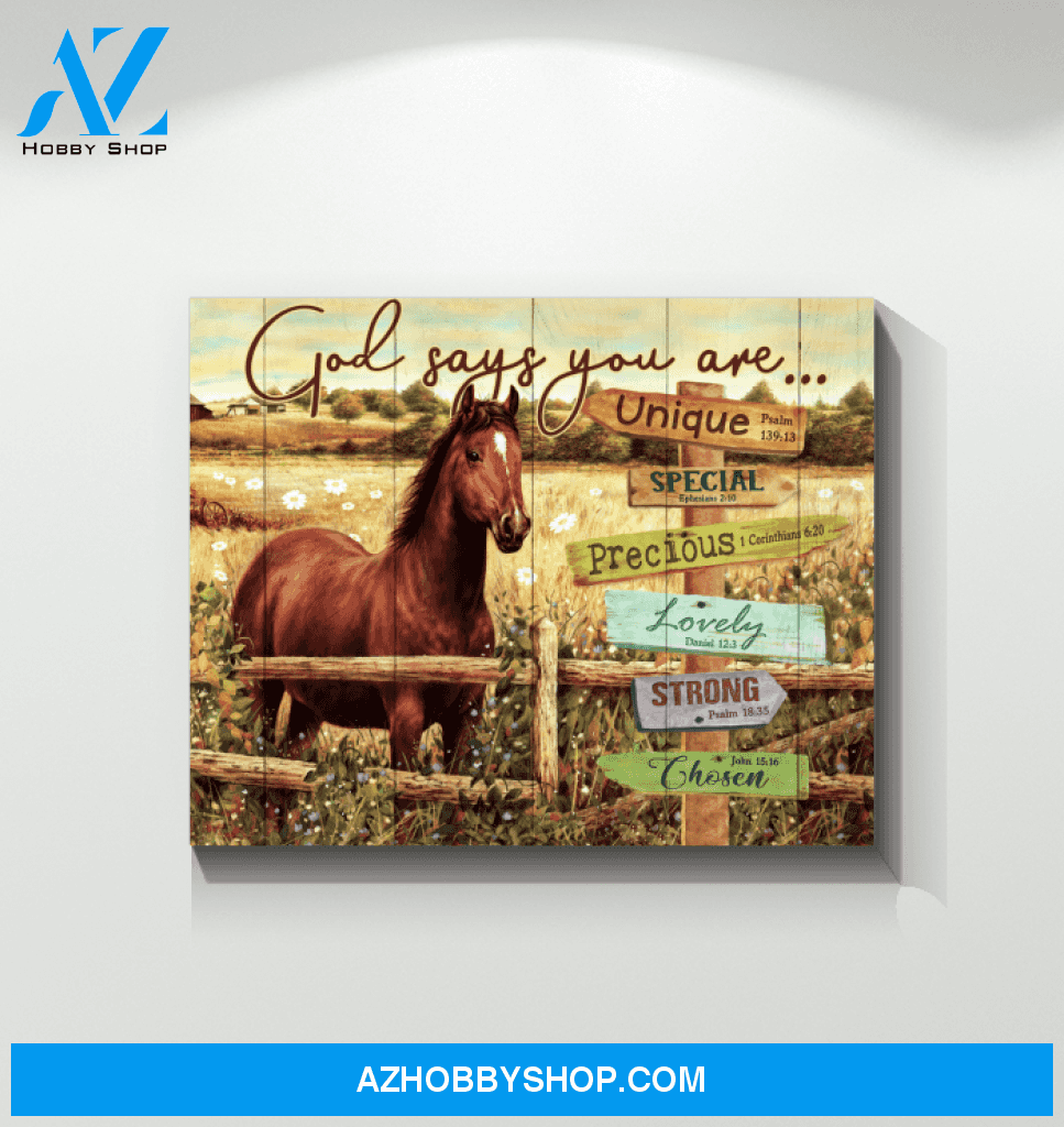 Horse God Says You Are - Matte Canvas, gift for you, gift for horse lover, living room wall art, living room picture
