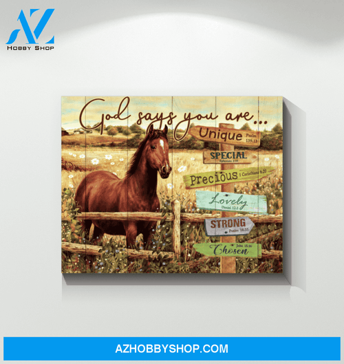 Horse God Says You Are - Matte Canvas, gift for you, gift for horse lover, living room wall art, living room picture