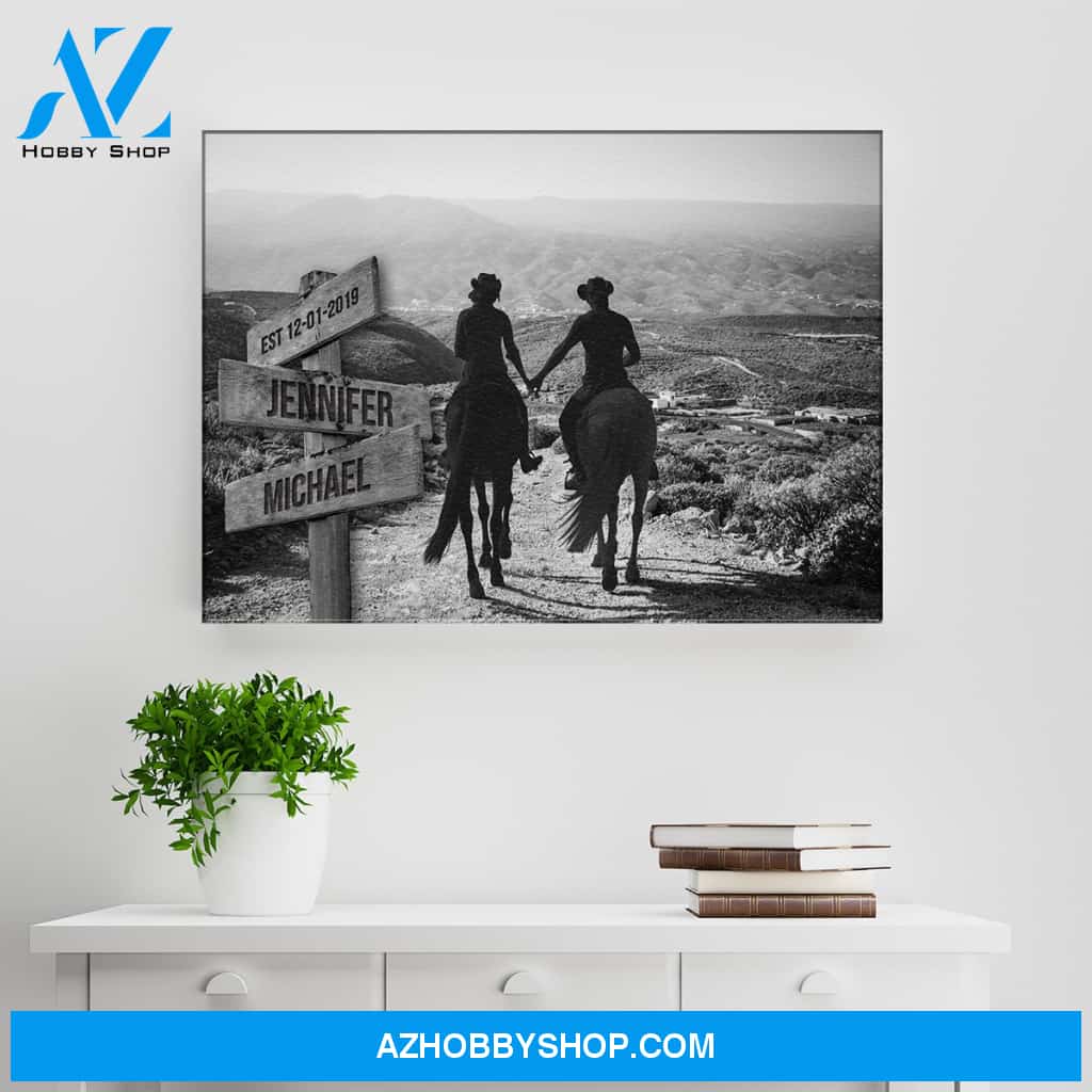 Horse Hands Names Premium Canvas
