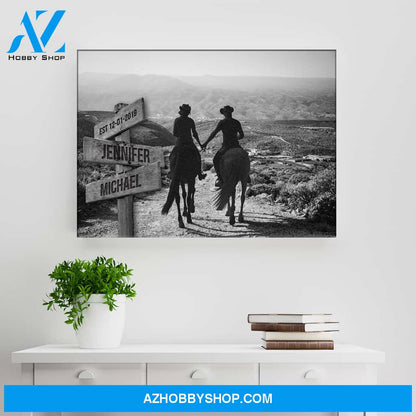 Horse Hands Names Premium Canvas