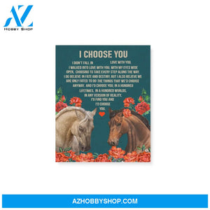 Horse, I choose you - Matte Canvas (1.25"), gift for you, gift for her, gift for him, love gift, valentine gift, wall decor, valentine decor, gift for horse lover
