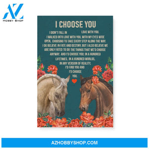 Horse, I choose you - Matte Canvas (1.25"), gift for you, gift for her, gift for him, love gift, valentine gift, wall decor, valentine decor, gift for horse lover