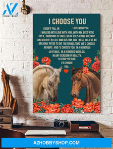 Horse, I choose you - Matte Canvas (1.25"), gift for you, gift for her, gift for him, love gift, valentine gift, wall decor, valentine decor, gift for horse lover