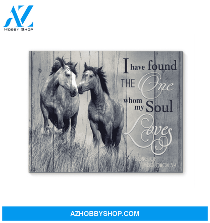 Horse I Have Found The One Whom My Soul Loves Framed Canvas Wall Art