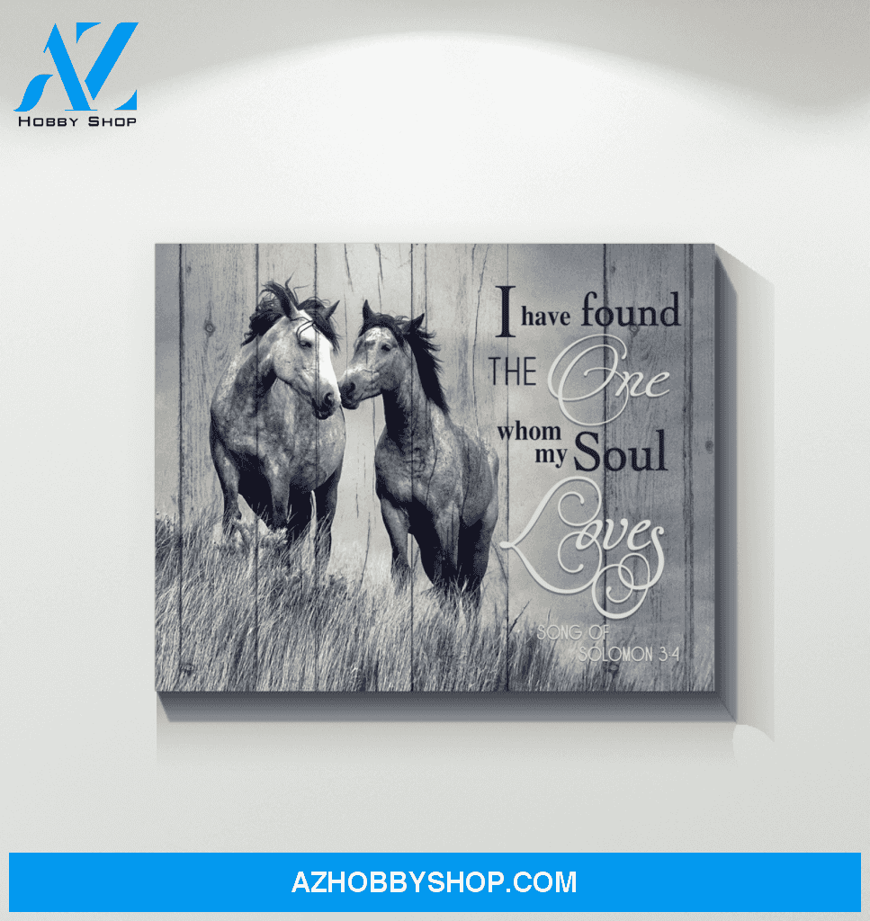 Horse I Have Found The One Whom My Soul Loves Framed Canvas Wall Art