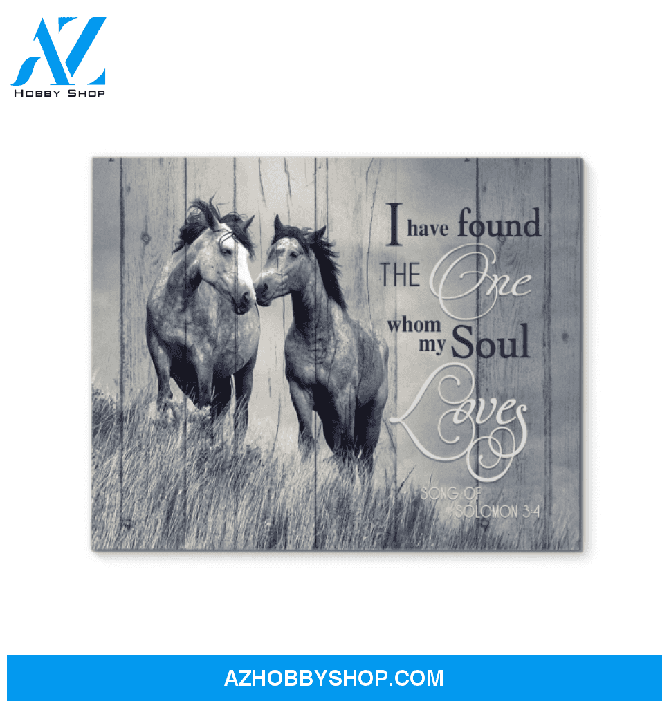 Horse I Have Found The One Whom My Soul Loves Framed Canvas Wall Art
