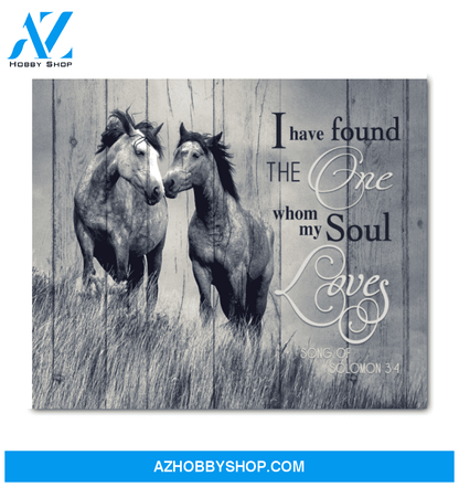 Horse I Have Found The One Whom My Soul Loves Framed Canvas Wall Art