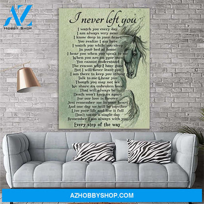 Horse I Never Left You Canvas Print Wall Art - Matte Canvas