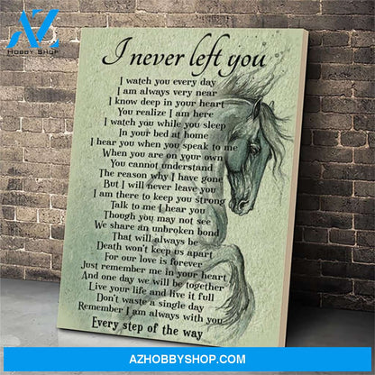 Horse I Never Left You Canvas Print Wall Art - Matte Canvas