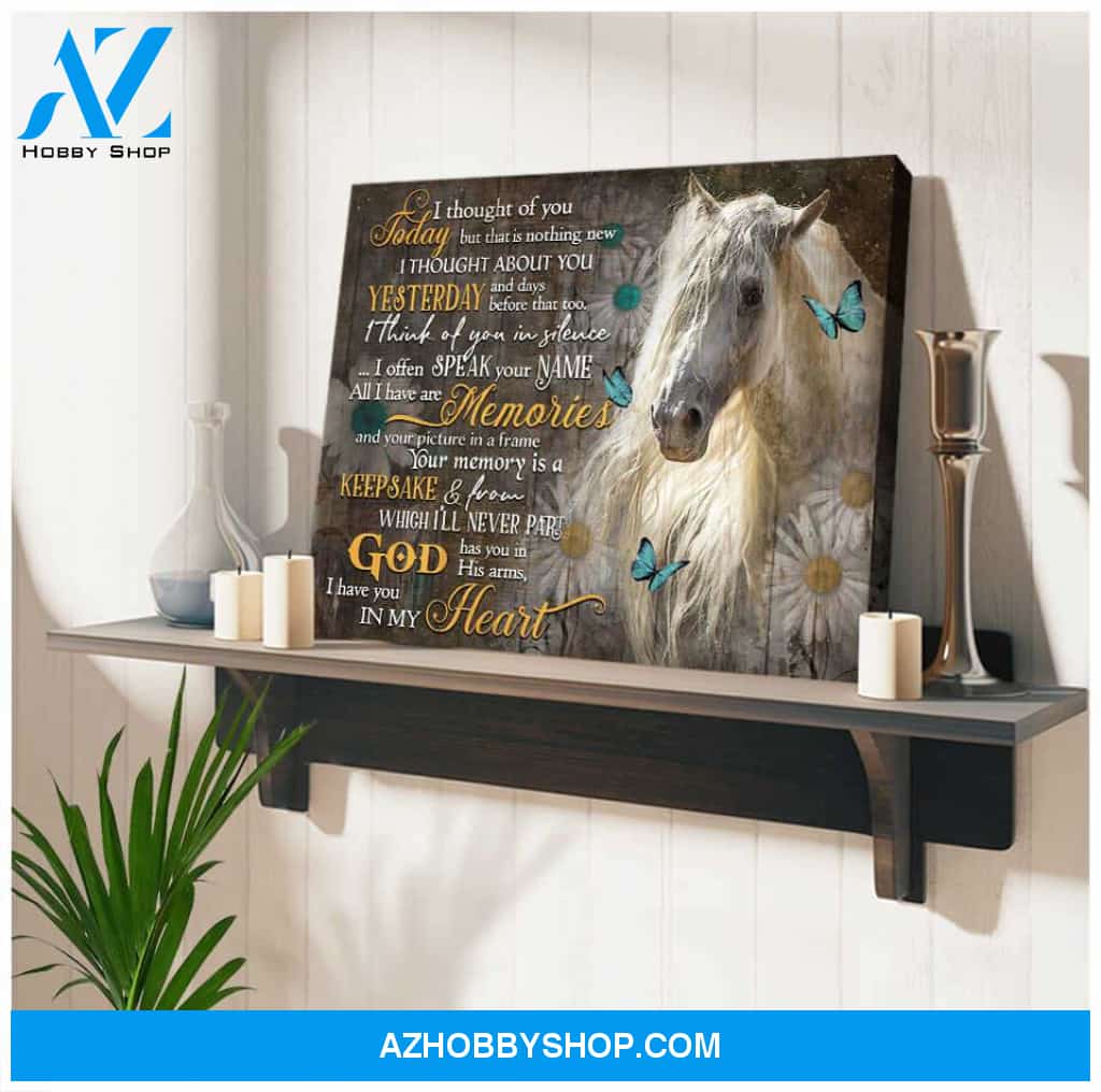 Horse I thought of you Memorial Canvas Wall Art Decor
