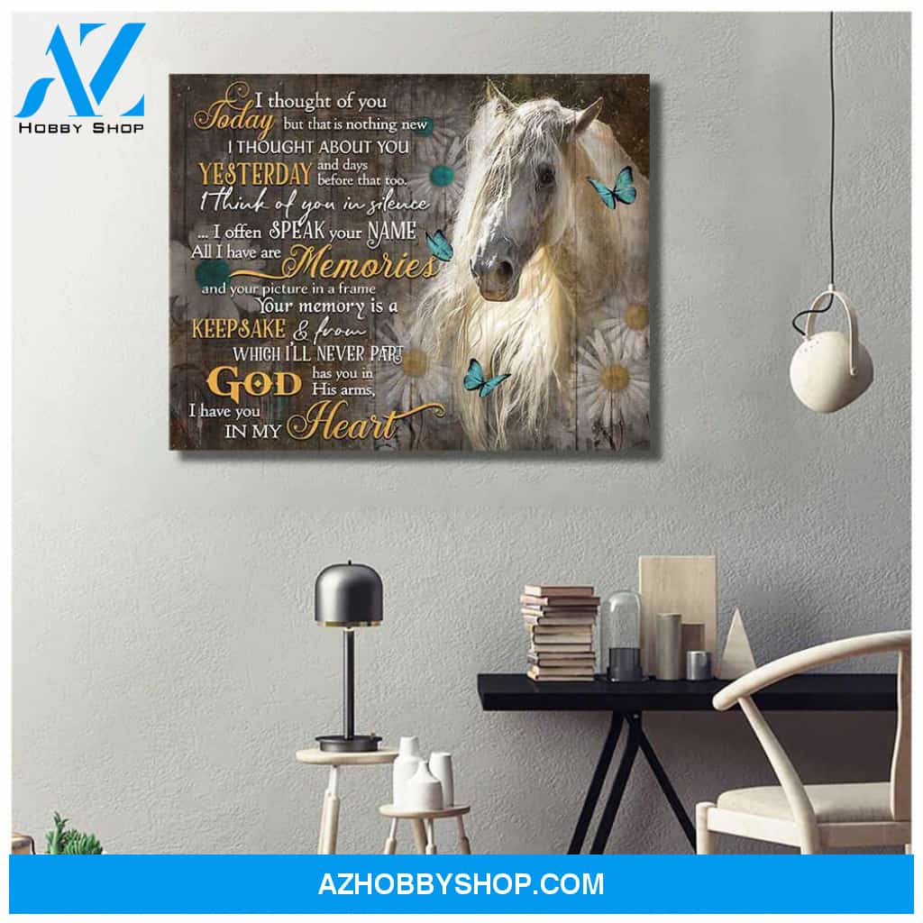 Horse I thought of you Memorial Canvas Wall Art Decor