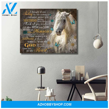 Horse I thought of you Memorial Canvas Wall Art Decor