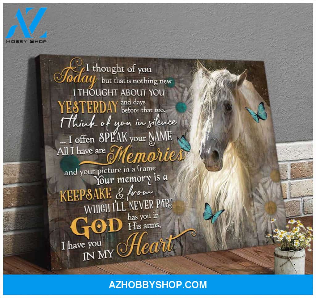 Horse I thought of you Memorial Canvas Wall Art Decor
