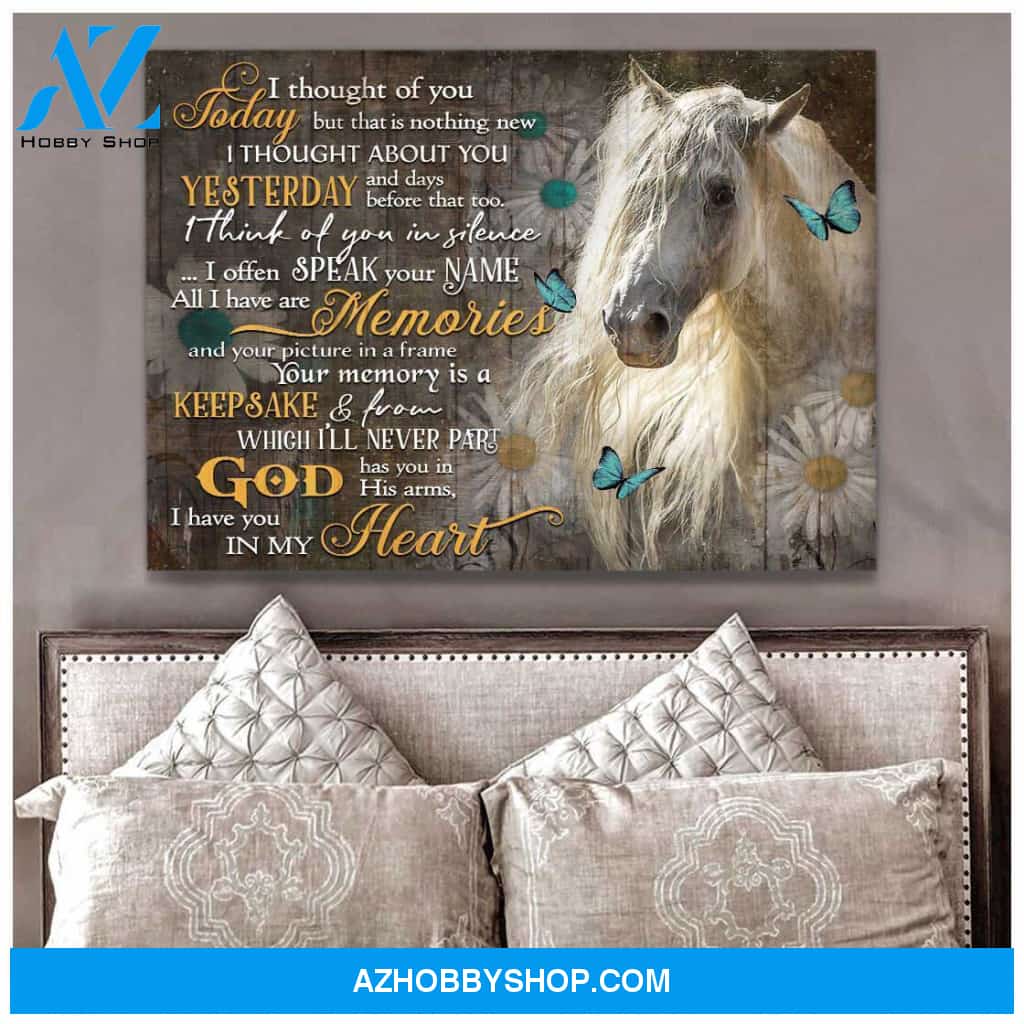 Horse I thought of you Memorial Canvas Wall Art Decor