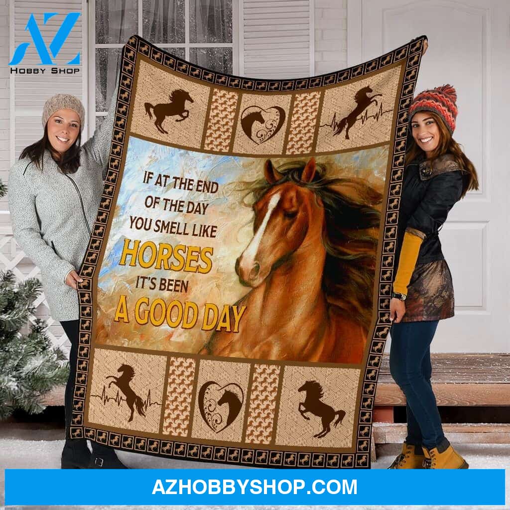 Horse If At The End Of The Day Fleece Blanket