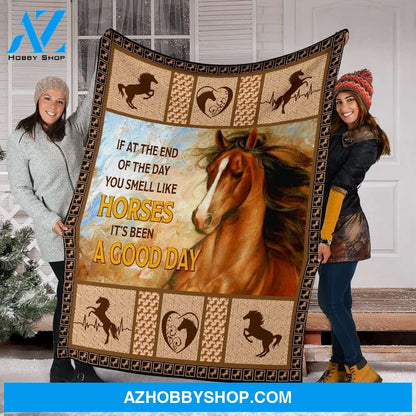 Horse If At The End Of The Day Fleece Blanket