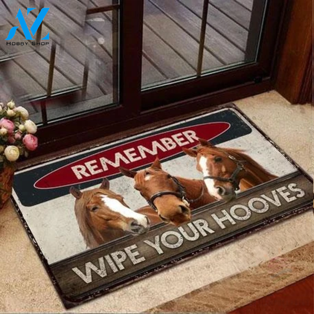 Horse Lover Easy Clean Welcome DoorMat | Felt And Rubber | DO2886