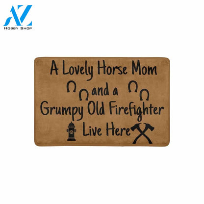 HORSE MOM GRUMPY OLD FF Doormat 23.6" x 15.7" (New) | Welcome Mat | House Warming Gift