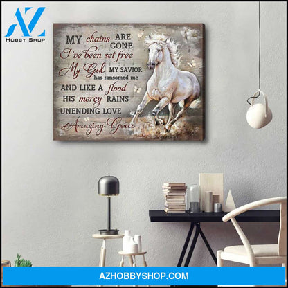 Horse My Chains Are Gone Canvas Wall Art Decor