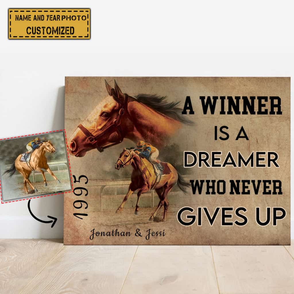 Horse Name Year & Photo Personalized Poster, Frame, Canvas Tpp1215A01Dp