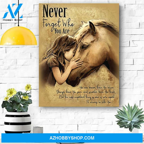 Horse Never Forget Canvas Print Wall Art - Matte Canvas