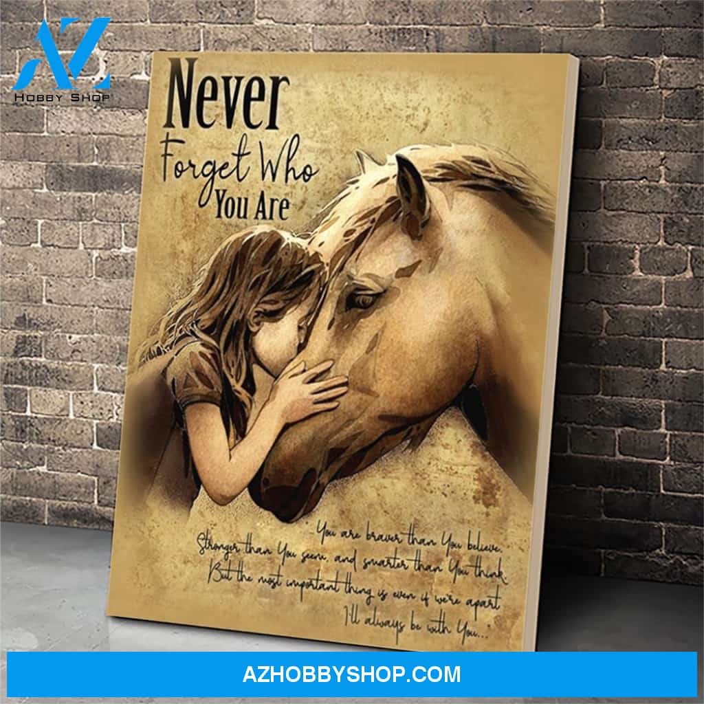Horse Never Forget Canvas Print Wall Art - Matte Canvas