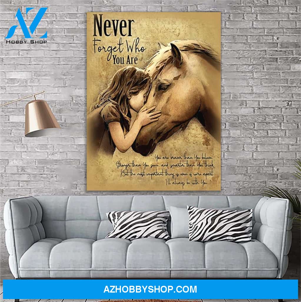 Horse Never Forget Canvas Print Wall Art - Matte Canvas