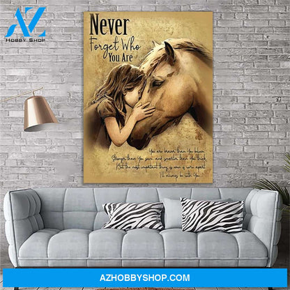 Horse Never Forget Canvas Print Wall Art - Matte Canvas