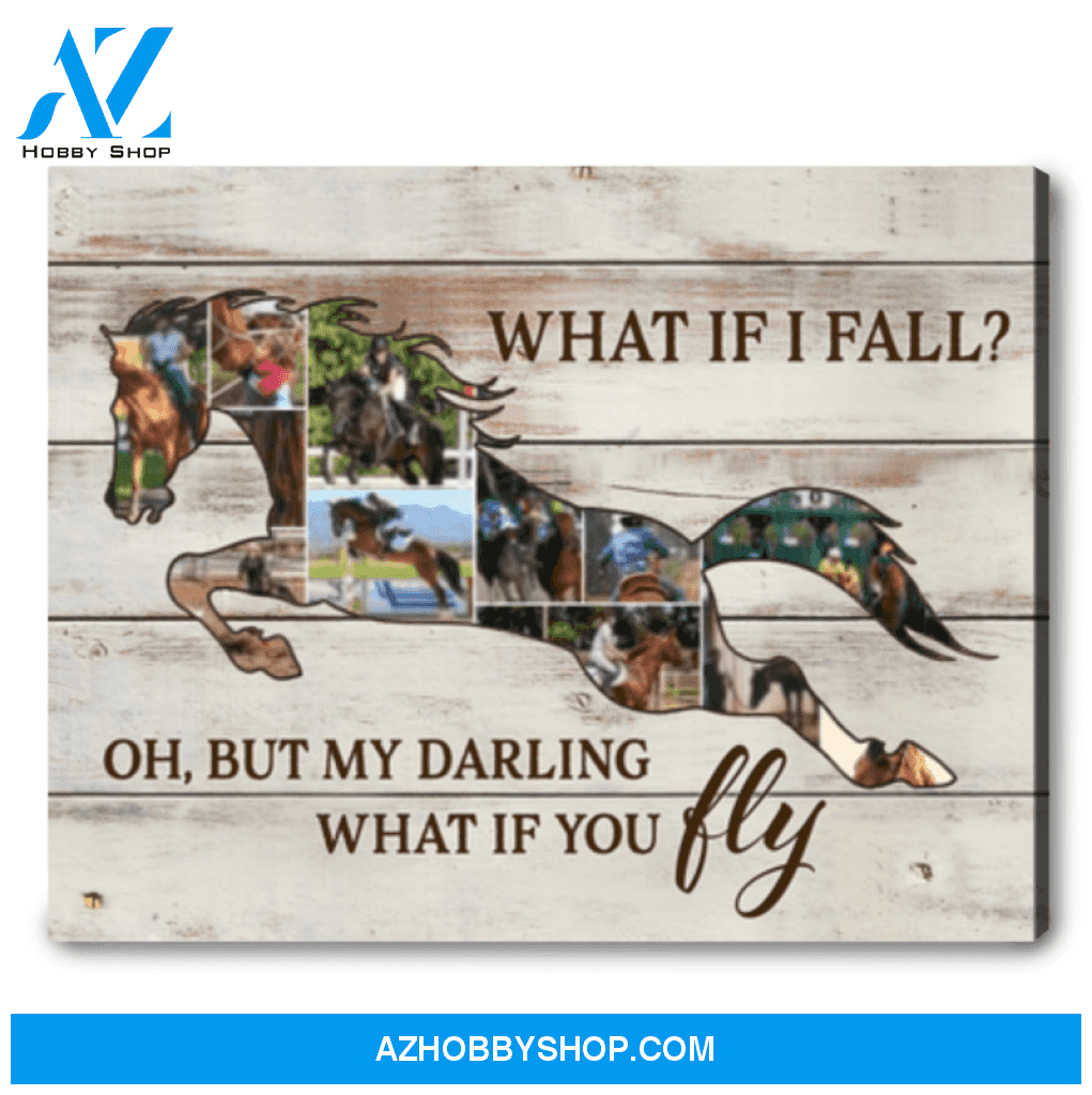 Horse Photo Prints Horse Photo Collage What If I Fall Canvas Print
