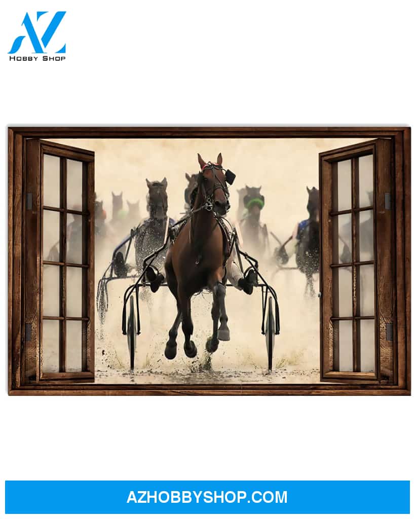 Horse Poster Window View Wall Decor