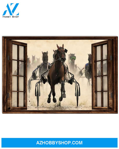 Horse Poster Window View Wall Decor