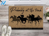 Horse Probably At The Track Doormat | Welcome Mat | House Warming Gift